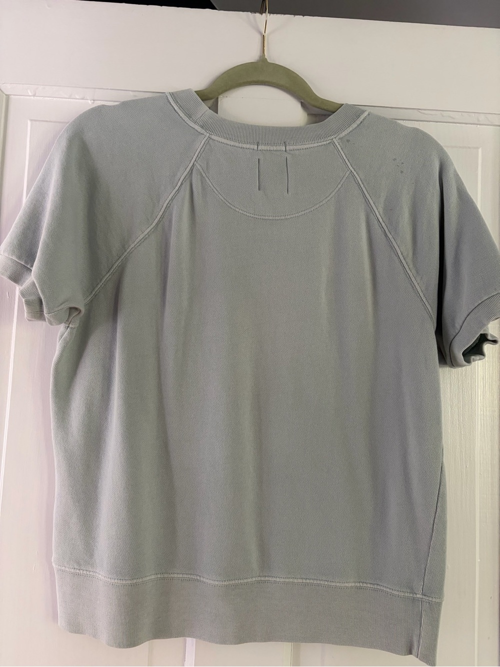 GAP Short-Sleeve Crewneck Sweatshirt - Light Green - Picture 3 of 4